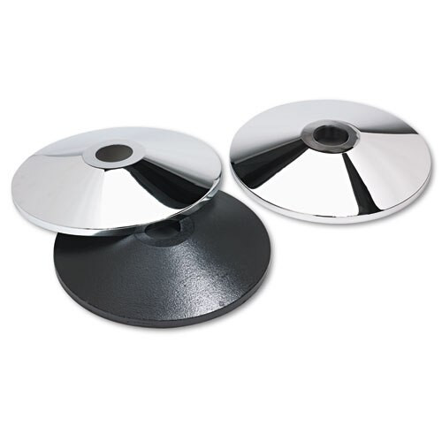 Adjusta-tape Crowd Control Stanchion Base Only, Chrome, 14" Diameter, Silver, 2/box Adjusta-tape Crowd Control Stanchion Base Only, Chrome, 14" Diameter, Silver, 2/box