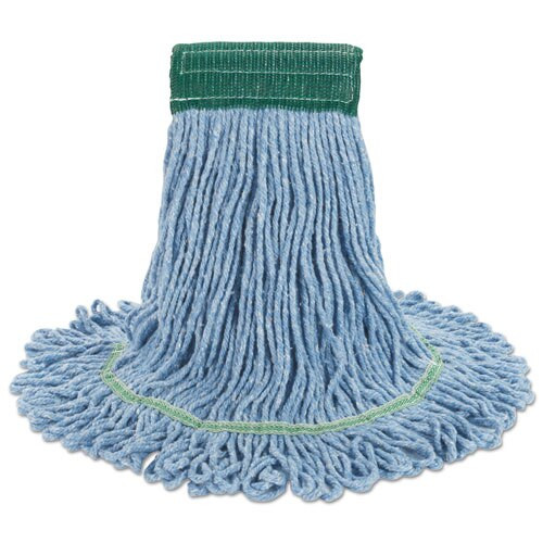 Super Loop Wet Mop Head, Cotton/synthetic Fiber, 5" Headband, Medium Size, Blue Super Loop Wet Mop Head, Cotton/synthetic Fiber, 5" Headband, Medium Size, Blue