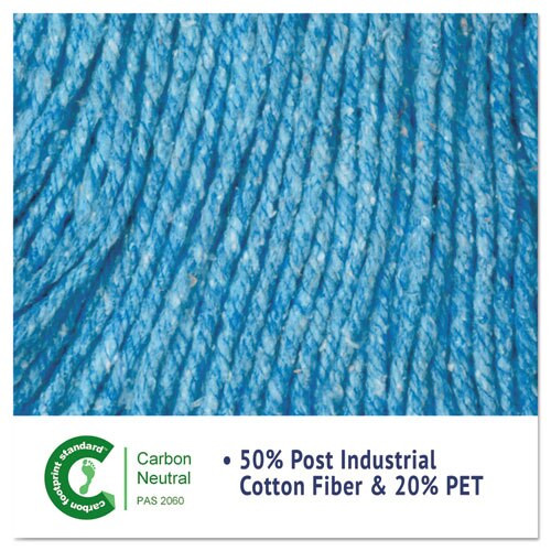 Super Loop Wet Mop Head, Cotton/synthetic Fiber, 5" Headband, Medium Size, Blue Super Loop Wet Mop Head, Cotton/synthetic Fiber, 5" Headband, Medium Size, Blue