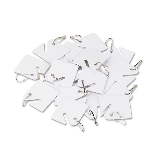 Replacement Slotted Key Cabinet Tags, 1 5/8 X 1 1/2, White, 20/pack Replacement Slotted Key Cabinet Tags, 1 5/8 X 1 1/2, White, 20/pack
