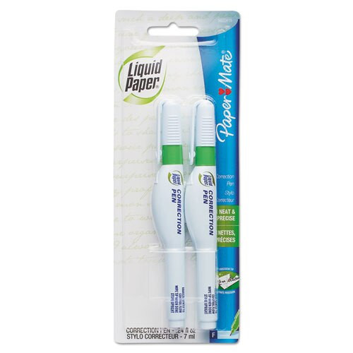 Correction Pen, 7 Ml, White, 2/pack Correction Pen, 7 Ml, White, 2/pack