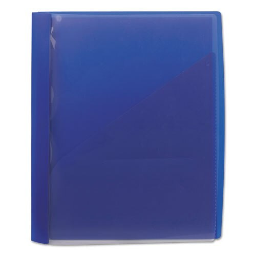 Clear Front Poly Report Cover With Tang Fasteners, 8-1/2 X 11, Blue, 5/pack Clear Front Poly Report Cover With Tang Fasteners, 8-1/2 X 11, Blue, 5/pack