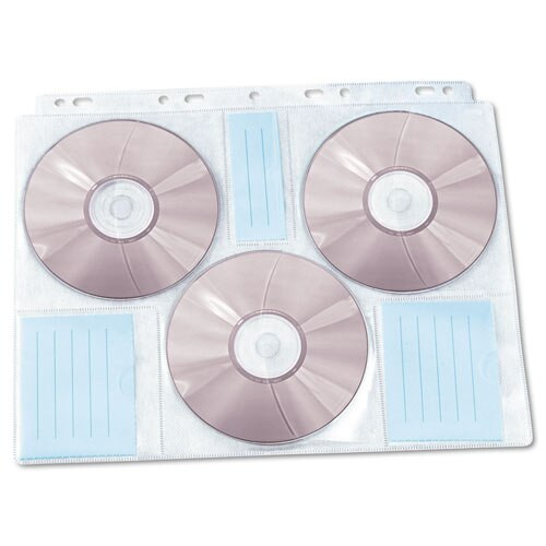 Two-sided Cd/dvd Pages For Three-ring Binder, 10/pack Two-sided Cd/dvd Pages For Three-ring Binder, 10/pack