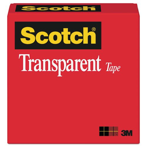 Transparent Tape, 3" Core, 1" X 72 Yds, Transparent Transparent Tape, 3" Core, 1" X 72 Yds, Transparent
