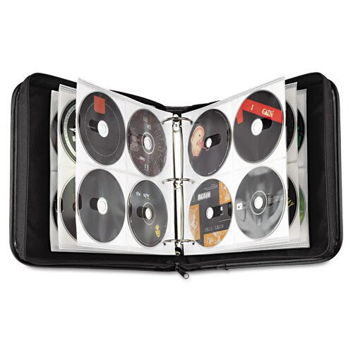 Cd/dvd Expandable Binder, Holds 208 Discs, Black Cd/dvd Expandable Binder, Holds 208 Discs, Black