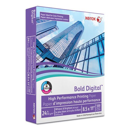 Bold Digital Printing Paper, 100 Bright, 28lb, 8.5 X 11, White, 500/ream Bold Digital Printing Paper, 100 Bright, 28lb, 8.5 X 11, White, 500/ream