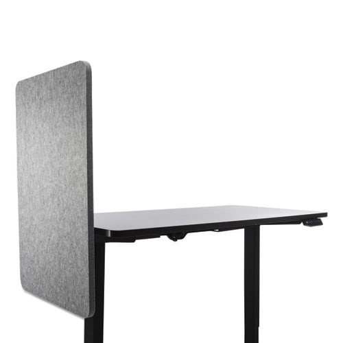 Desk Modesty Adjustable Height Desk Screen Cubicle Divider And Privacy Partition, 23.5 X 1 X 36, Polyester/nylon, Gray