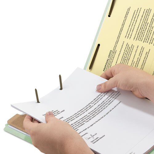 100% Recycled Pressboard Classification Folders, 1 Divider, Letter Size, Gray-green, 10/box 100% Recycled Pressboard Classification Folders, 1 Divider, Letter Size, Gray-green, 10/box
