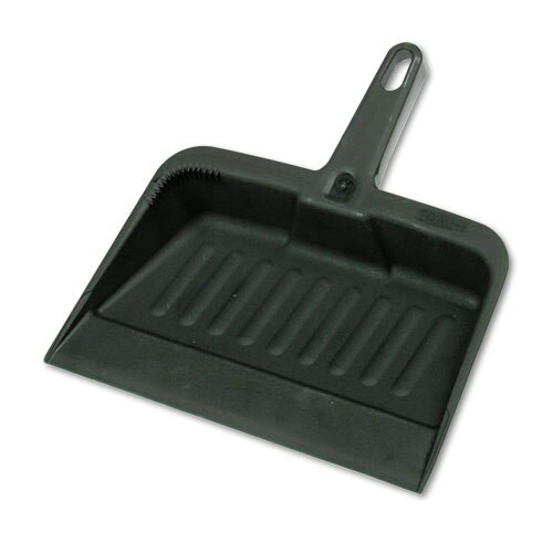 Heavy-duty Dustpan, 8 1/4" W, Polypropylene, Charcoal Heavy-duty Dustpan, 8 1/4" W, Polypropylene, Charcoal