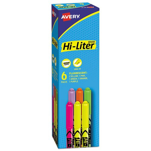 Hi-liter Pen-style Highlighters, Chisel Tip, Assorted Colors, 24/pack Hi-liter Pen-style Highlighters, Chisel Tip, Assorted Colors, 24/pack