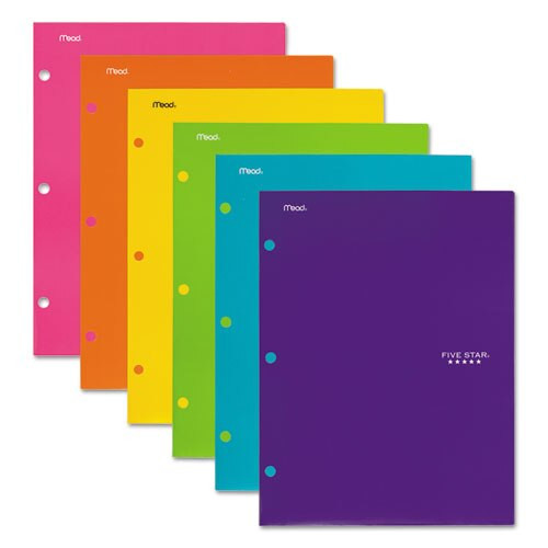 Four-pocket Portfolio, 8 1/2 X 11, Assorted Colors, Trend Design, 6/pack Four-pocket Portfolio, 8 1/2 X 11, Assorted Colors, Trend Design, 6/pack