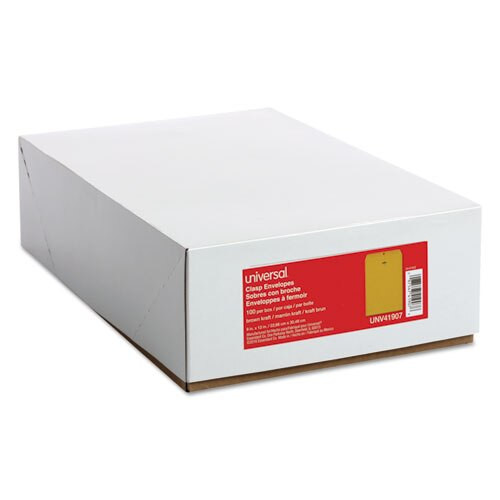 Kraft Clasp Envelope, #10 1/2, Square Flap, Clasp/gummed Closure, 9 X 12, Brown Kraft, 100/box Kraft Clasp Envelope, #10 1/2, Square Flap, Clasp/gummed Closure, 9 X 12, Brown Kraft, 100/box