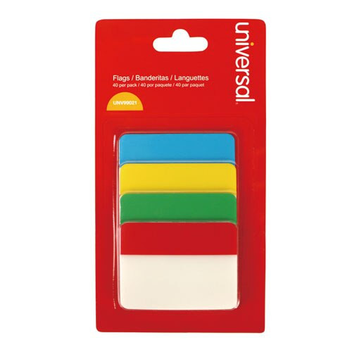 Self Stick Index Tab, 2", Assorted Colors, 40/pack