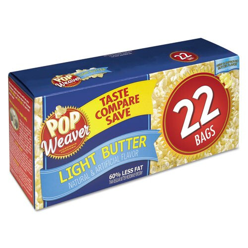 Microwave Popcorn, Extra Butter, 2.5 Oz Bag, 22/box Microwave Popcorn, Extra Butter, 2.5 Oz Bag, 22/box