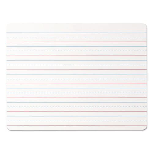 Lap/learning Dry-erase Board, Lined, 11 3/4" X 8 3/4", White, 6/pack