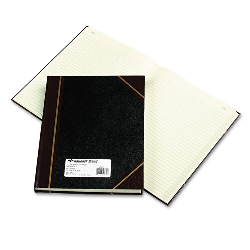 Texthide Record Book, Black/burgundy, 300 Green Pages, 14 1/4 X 8 3/4 Texthide Record Book, Black/burgundy, 300 Green Pages, 14 1/4 X 8 3/4