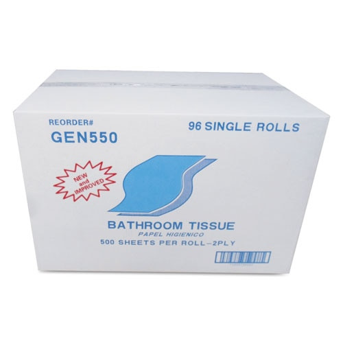 Bath Tissue, Septic Safe, 2-ply, White, 500 Sheets/roll, 96 Rolls/carton Bath Tissue, Septic Safe, 2-ply, White, 500 Sheets/roll, 96 Rolls/carton