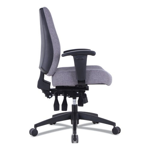 Alera Wrigley Series 24/7 High Performance Mid-back Multifunction Task Chair, Up To 275 Lbs, Gray Seat/back, Black Base Alera Wrigley Series 24/7 High Performance Mid-back Multifunction Task Chair, Up To 275 Lbs, Gray Seat/back, Black Base