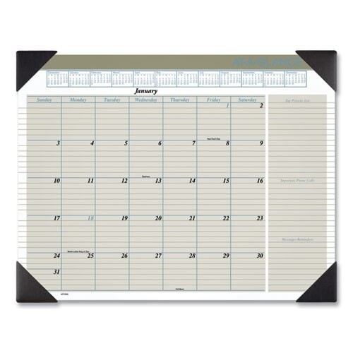 Executive Monthly Desk Pad Calendar, 22 X 17, Buff, 2021 Executive Monthly Desk Pad Calendar, 22 X 17, Buff, 2021
