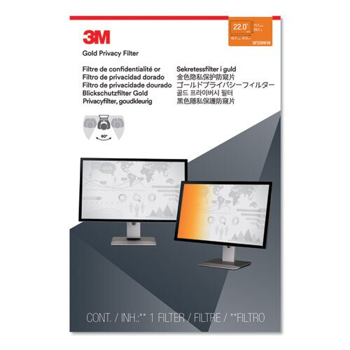 Gold Frameless Privacy Filter For 22" Widescreen Monitor, 16:10 Aspect Ratio Gold Frameless Privacy Filter For 22" Widescreen Monitor, 16:10 Aspect Ratio