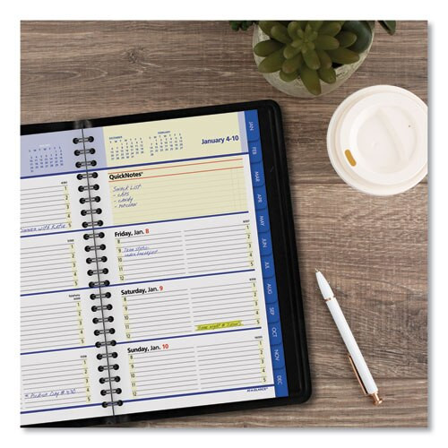 Quicknotes Weekly/monthly Appointment Book, 8.5 X 5.5, Black, 2021 Quicknotes Weekly/monthly Appointment Book, 8.5 X 5.5, Black, 2021