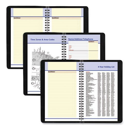 Quicknotes Weekly/monthly Appointment Book, 8.5 X 5.5, Black, 2021 Quicknotes Weekly/monthly Appointment Book, 8.5 X 5.5, Black, 2021