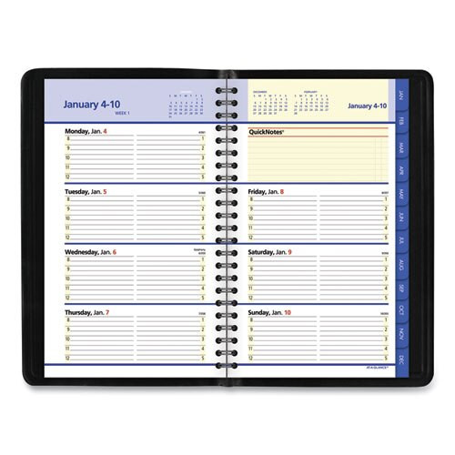Quicknotes Weekly/monthly Appointment Book, 8.5 X 5.5, Black, 2021 Quicknotes Weekly/monthly Appointment Book, 8.5 X 5.5, Black, 2021