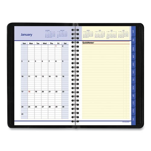 Quicknotes Weekly/monthly Appointment Book, 8.5 X 5.5, Black, 2021 Quicknotes Weekly/monthly Appointment Book, 8.5 X 5.5, Black, 2021
