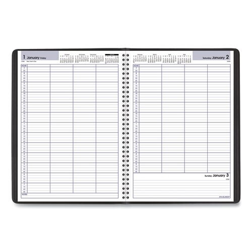 Four-person Group Daily Appointment Book, 11 X 8, Black, 2021 Four-person Group Daily Appointment Book, 11 X 8, Black, 2021