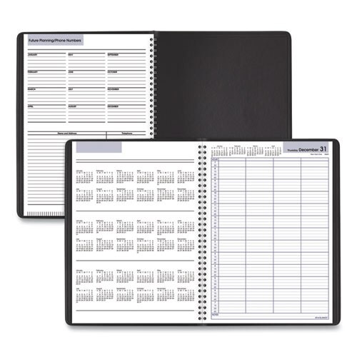 Four-person Group Daily Appointment Book, 11 X 8, Black, 2021 Four-person Group Daily Appointment Book, 11 X 8, Black, 2021