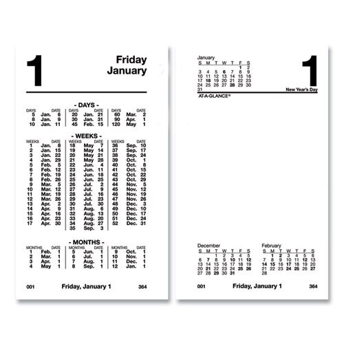 Financial Desk Calendar Refill, 3.5 X 6, White, 2021 Financial Desk Calendar Refill, 3.5 X 6, White, 2021