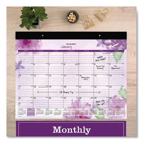 Beautiful Day Desk Pad, 21.75 X 17, Assorted, 2021 Beautiful Day Desk Pad, 21.75 X 17, Assorted, 2021