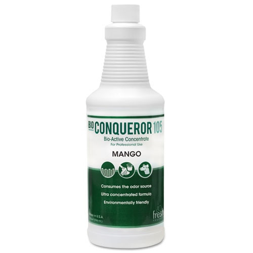 Bio Conqueror 105 Enzymatic Odor Counteractant Concentrate, Mango, 32 Oz, 12/carton Bio Conqueror 105 Enzymatic Odor Counteractant Concentrate, Mango, 32 Oz, 12/carton