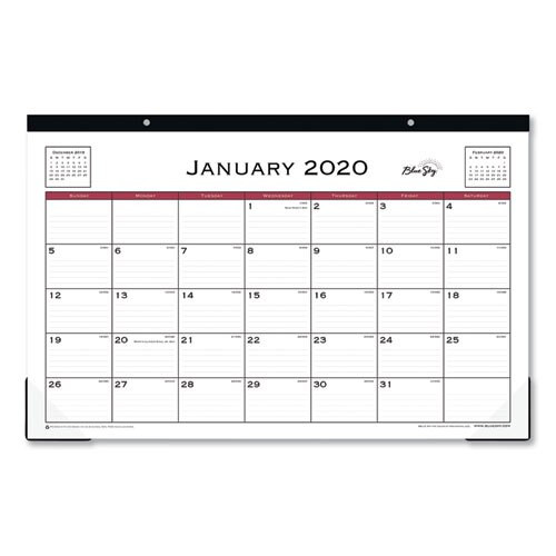 Classic Red Desk Pad, 17 X 11, 2021 Classic Red Desk Pad, 17 X 11, 2021