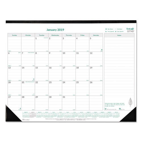 Ecologix Monthly Desk Pad Calendar, 22 X 17, 2021 Ecologix Monthly Desk Pad Calendar, 22 X 17, 2021