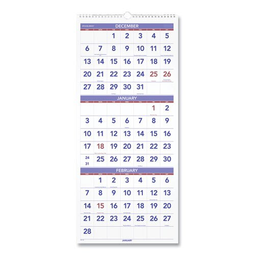 Vertical-format Three-month Reference Wall Calendar, 12 X 27, 2021 Vertical-format Three-month Reference Wall Calendar, 12 X 27, 2021