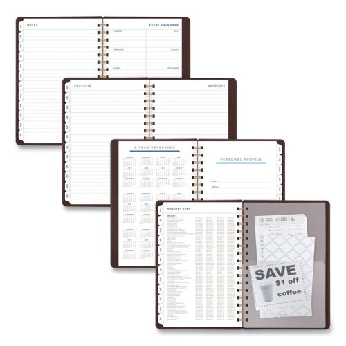 Signature Collection Distressed Brown Weekly Monthly Planner, 8.5 X 5.5, 2021-2022 Signature Collection Distressed Brown Weekly Monthly Planner, 8.5 X 5.5, 2021-2022