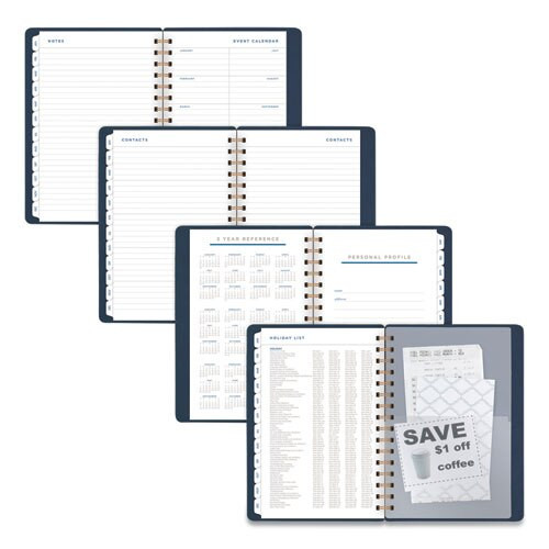 Signature Collection Firenze Navy Weekly/monthly Planner, 8.5 X 5.5, 2021-2022 Signature Collection Firenze Navy Weekly/monthly Planner, 8.5 X 5.5, 2021-2022