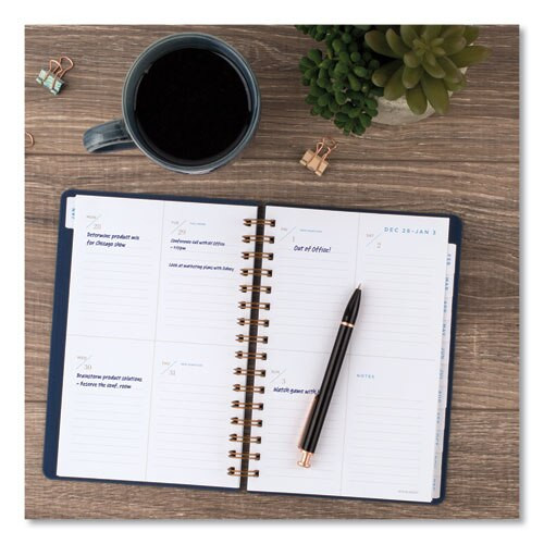 Signature Collection Firenze Navy Weekly/monthly Planner, 8.5 X 5.5, 2021-2022 Signature Collection Firenze Navy Weekly/monthly Planner, 8.5 X 5.5, 2021-2022