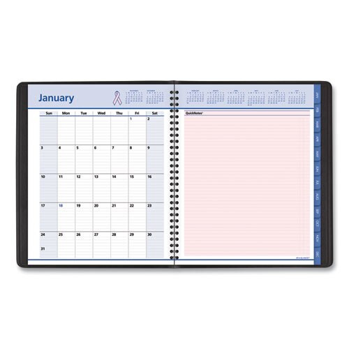 Quicknotes Weekly/monthly Appointment Book, 8 X 10, Black/pink, 2021 Quicknotes Weekly/monthly Appointment Book, 8 X 10, Black/pink, 2021
