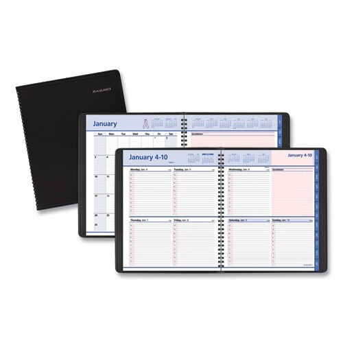 Quicknotes Weekly/monthly Appointment Book, 8 X 10, Black/pink, 2021 Quicknotes Weekly/monthly Appointment Book, 8 X 10, Black/pink, 2021