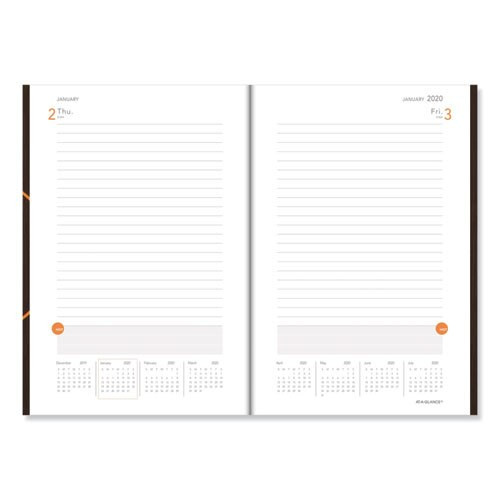 One-day-per-page Planning Notebook, 9 X 6, Dark Gray/orange, 2021 One-day-per-page Planning Notebook, 9 X 6, Dark Gray/orange, 2021
