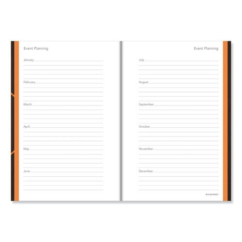 One-day-per-page Planning Notebook, 9 X 6, Dark Gray/orange, 2021 One-day-per-page Planning Notebook, 9 X 6, Dark Gray/orange, 2021