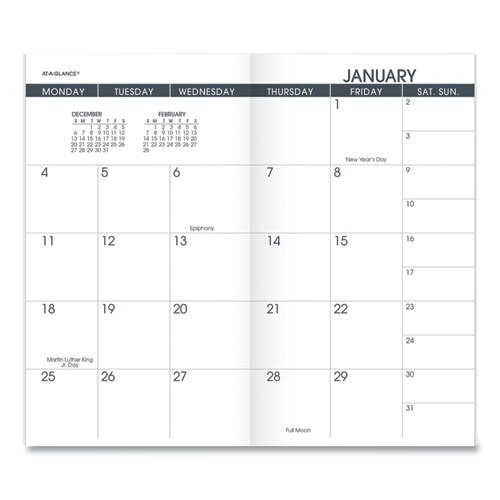 Pocket Size Monthly Planner Refill, 6 X 3.5, White, 2021-2022 Pocket Size Monthly Planner Refill, 6 X 3.5, White, 2021-2022