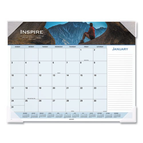 Motivational Panoramic Desk Pad, 22 X 17, Motivational, 2021 Motivational Panoramic Desk Pad, 22 X 17, Motivational, 2021