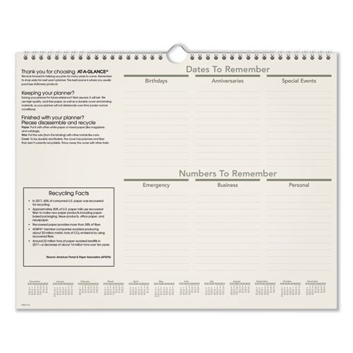 Recycled Wall Calendar, 15 X 12, 2021 Recycled Wall Calendar, 15 X 12, 2021