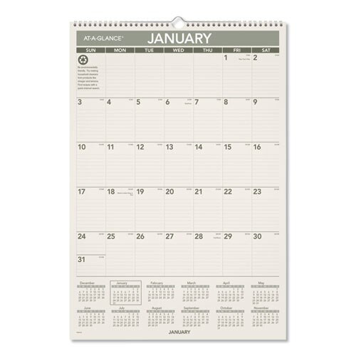 Recycled Wall Calendar, 15 X 12, 2021 Recycled Wall Calendar, 15 X 12, 2021