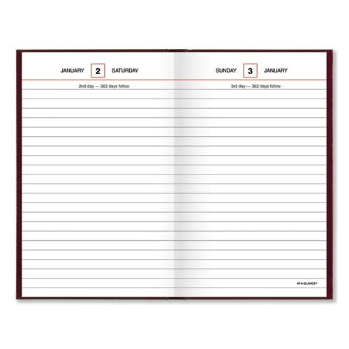 Standard Diary Recycled Daily Reminder, Red, 6.63 X 4.13, 2021 Standard Diary Recycled Daily Reminder, Red, 6.63 X 4.13, 2021