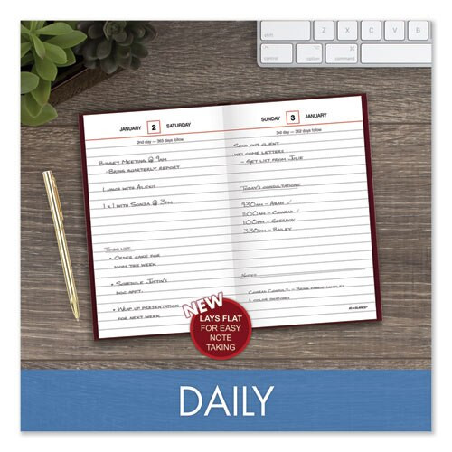 Standard Diary Recycled Daily Reminder, Red, 6.63 X 4.13, 2021 Standard Diary Recycled Daily Reminder, Red, 6.63 X 4.13, 2021