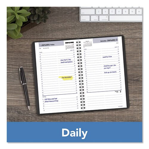 Daily Appointment Book With15-minute Appointments, 8.5 X 5.5, Black, 2021 Daily Appointment Book With15-minute Appointments, 8.5 X 5.5, Black, 2021